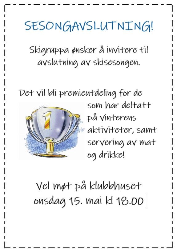 Velkommen til sesongavslutning!